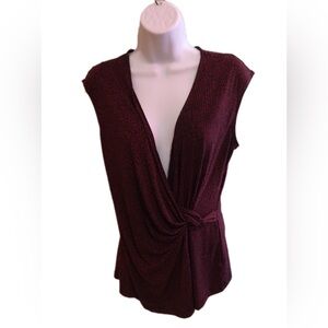 Elegant Burgundy Draped Top